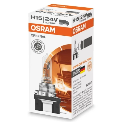 Imagen de OSRAM 64177 Lámpara, faro de carretera H15 24V 60/20W 3200K Halógena