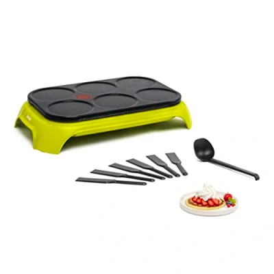 Imagen de Tefal Crep&#039;Party Colormania PY559312 Crepera, 1000 W, Revestimiento Antiadherente/Termoplástico, Verde/Negro