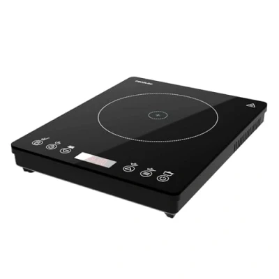 Imagen de Cecotec Placa de Inducción Portátil 1 Fuego Full Magma Slim. 2000W Potencia en 8 Niveles, Diseño Cristal Alta Resistencia, Display Táctil, Temporizador, Fácil Limpieza