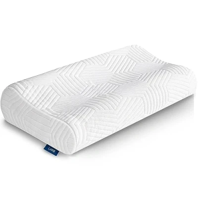 Imagen de Almohada Cervical de Espuma Viscoelastica Altura Regulable, Ortopedica para Soporte Cuello, Almohadas Ergonómico Dormir Lado y Boca Arriba