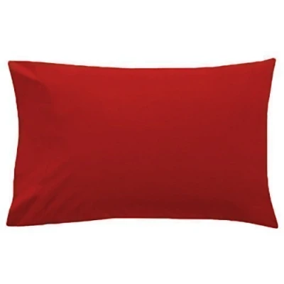 Imagen de 2 x Lujosas Fundas de Almohadas Polialgodon Par Paquete Housef Rojo