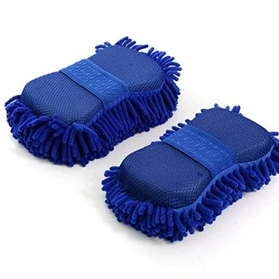 Imagen de Fituenly Esponjas para Lavado De Coches, 2 Uds., Cepillo Limpieza Coches Sin Arañazos, Manopla Microfibra Chenilla Lavar Camiones, Motocicletas