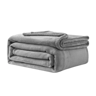 Imagen de Good Nite Manta de Forro Polar mullida 200 x 230 cm para sofá, Grande y Suave Adultos, cálida, Lavable a máquina (Gris, King)