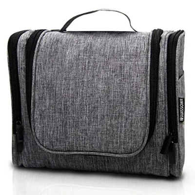 Imagen de SWISSONA Neceser, Neceser de Aseo para Colgar Mujeres, Hombres, niños, Bolsa generosa Viajes y Tiempo Libre, Incl. Espejo Maquillaje Transparente 1 litro