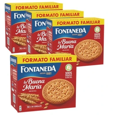 Imagen de Fontaneda La Buena María Original, Galletas Formato Familiar 1,4Kg Pack de 4