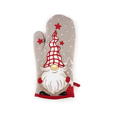 Imagen de Excelsa Gnomo Guante de Horno, algodón, decoración navideña, 32,5 x 16,5 cm