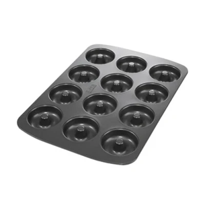 Imagen de RBV Birkmann, Mini Donut Blech, fach, mit Antihaftbeschichtung 881624 Easy Baking Molde para donas (12 compartimentos, revestimiento antiadherente), Acero al carbono