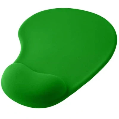 Imagen de OcioDual Alfombrilla con Reposamuñecas para Ratón, Color Verde, Alfombra Ergonómica Apoyo de Gel, Tejido Tela Suave Base Goma Antideslizante Ratones Láser y Ópticos