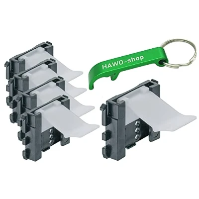 Imagen de 5 soportes de zócalo para apertura 19 mm + herramientas 3 en 1 cocina, fijación zócalo, clip soporte HÄFELE Cocina