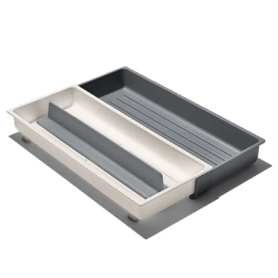 Imagen de OXO Good Grips Cajón de cocina, organizador herramientas largo expandible, color blanco