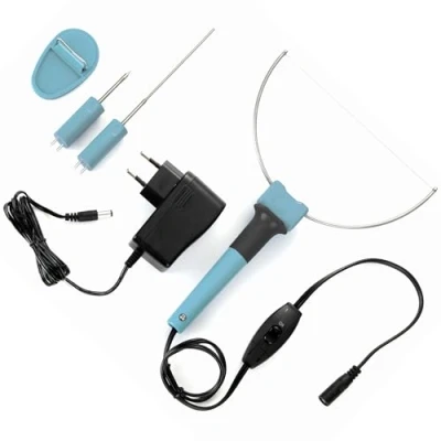 Imagen de Velleman Cortador de espuma 3 en 1 con accesorios intercambiables: alambre caliente, cuchilla caliente y punta grabado, incluye adaptador 5V soporte, 8W, para proyectos creativos, modelismo