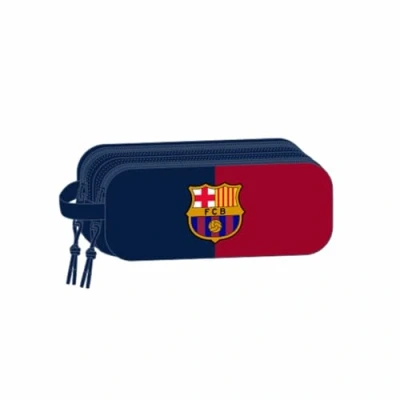 Imagen de Safta F.C. Barcelona 3D Portatodo Doble 3D, Estuche Infantil, Niño, Ideal para Niños en Edad Escolar, Cómodo y Versátil, Calidad Resistencia, 21x6x8 cm