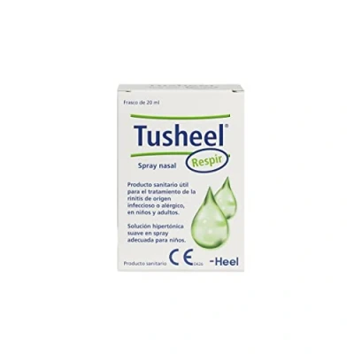 Imagen de Heel Tusheel Respir, Spray Nasal Formulado con Solución Hipertónica Suave, Chitosan y Dexpantenol, Ayuda a Eliminar Mocos, Útil en Resfriados, Alergias Otras Enfermedades Respiratorias 20 ml
