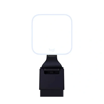 Imagen de Lámpara Logitech Litra Glow LED, Luz Streaming Premium con TrueSoft, Iluminación de ordenador, Soporte ajustable y app para PC/Mac Negro