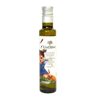 Imagen de UnOlivo Condimento AOVE + PIRI 250ML Variedad Picual Infusionado con producto natural Eleva el sabor a tus platos