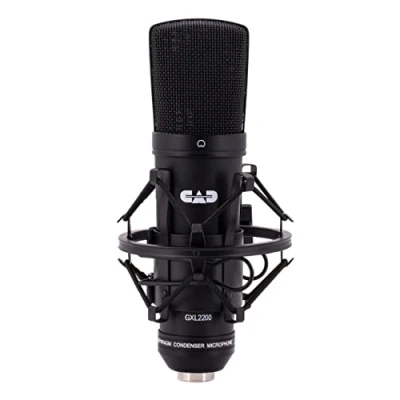 Imagen de CAD Audio micrófono de condensador diafragma grande para grabaciones estudio (XLR, alimentación fantasma 48V, 1 pulgada, impedancia 75 OHM, 30 Hz 20 KHz), plata