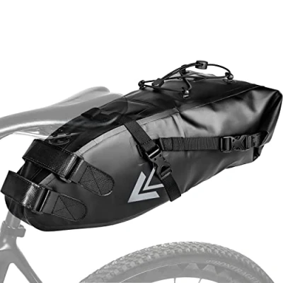 Imagen de Jeebel Bolsa de Sillín Trasera para Bici, Almacenamiento Asiento Deportiva 10L Alforjas ​Tija Impermeable Ligera Ciclismo MTB Carretera