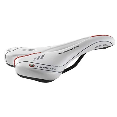 Imagen de Selle Montegrappa Sillín de bicicleta Liberty XXL, fabricado en Italia, color blanco