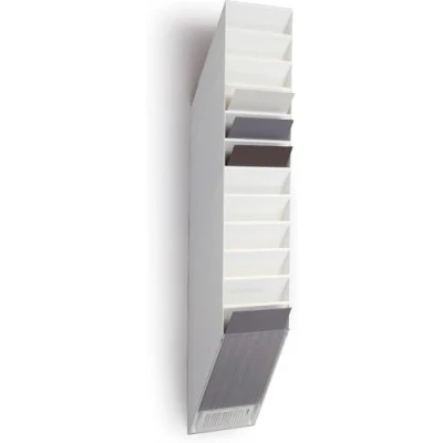 Imagen de Durable 1709763010 Juego de dispensadores folletos Flexiboxx 12 A4, 1 juego, blanco