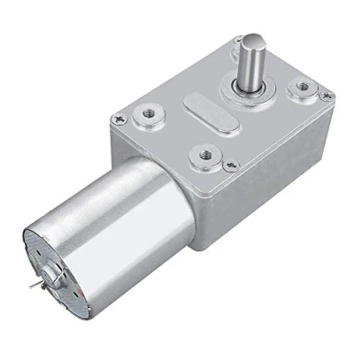 Imagen de DC 12V Motor de Reducción Velocidad Engranaje Motorreductor Tornillo sin Fin Alto par Reversible CW/CCW(5RPM)