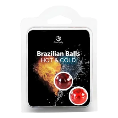 Imagen de aceite de masaje efecto calor 2 bolas brazilian frío y Secret Play