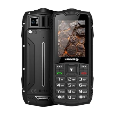 Imagen de Hammer Rock LTE, 3000 mAh, 4G, Dual SIM, 240x320 IPS 2,4“, 48/128 MB, IP68, 2 MP, USB C, Bluetooth, Nano SIM