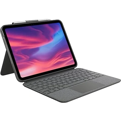 Imagen de Logitech Combo Touch Funda con Teclado Extraíble para iPad 10.ª Generación, German Layout