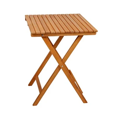 Imagen de Spetebo Mesa de balcón madera acacia 72 x 55 cm plegable para jardín