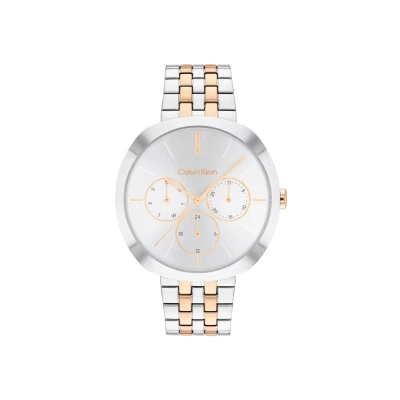 Imagen de Calvin Klein Reloj Analógico de Cuarzo, multifunción para Mujer, Colección Shape con Correa en Acero Inoxidable, Plata (Silver White)