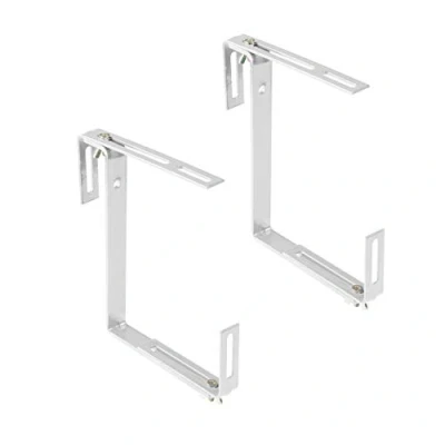 Imagen de soporte para caja de flores Xclou sin taladro balcón en gancho blanco y 18,5x4,5x17 cm
