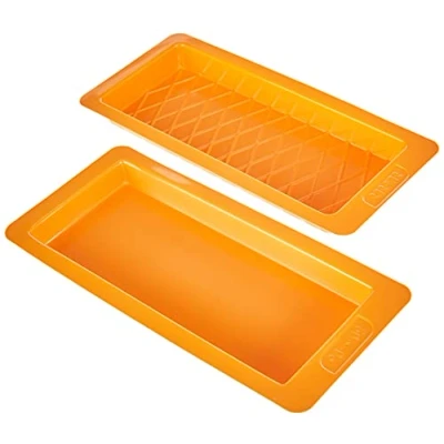 Imagen de Ibili Set 2 MOLDES TURRON Liso+Rombos, Stainless Steel, Centimeters