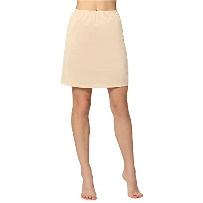 Imagen de Bellivalini Enaguas Minifalda Lencería Ropa Interior Mujer ME897 (Beige, L)