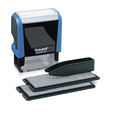 Imagen de Trodat 4912 Accesorios para personalizar sellos (imprentilla de 3 y 4 mm, líneas), color azul negro