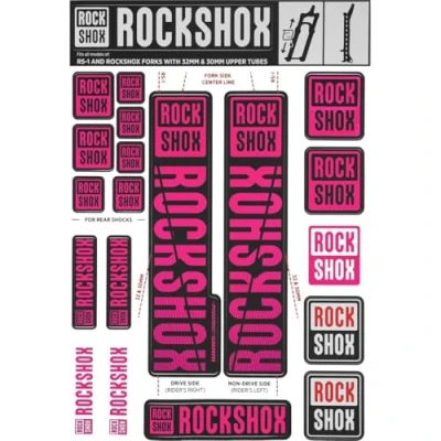 Imagen de ROCKSHOX Pegatinas de 30 forwardslash32 mm y RS1 SID/Reba/Revelation (&lt; 2018) Sector/Recon/X32/30g/30S/XC30, 11.4318.003.503 Piezas Repuesto, Magenta, Estándar
