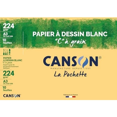 Imagen de CANSON Zeichenpapier &quot;C&quot; à Grain, DIN A3, 224 g/qm