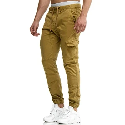 Imagen de Indicode Hombres Levy Pantalón Cargo de algodón con 6 Bolsillos Amber XXL
