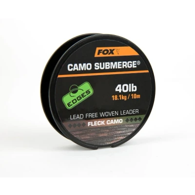 Imagen de Fox Edges Submerge Camo Sin Plomo Woven Líder 40lb (18,1kg) 10m Material para bajos de línea carpfishing