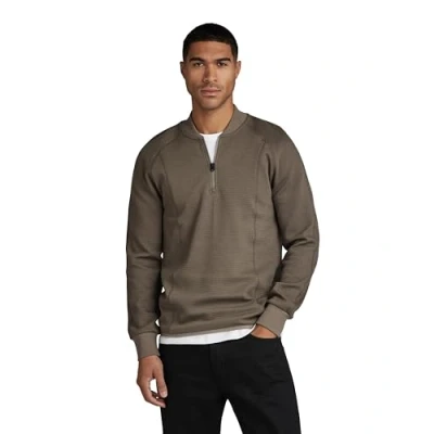 Imagen de G STAR RAW Camiseta Jirgi Half Zip Slim Tweeter Para Hombre, Marrón (turf D23512 D271 273 34), S