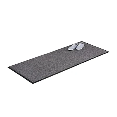 Imagen de Relaxdays Felpudo para Entrada Antideslizante Clásico, Gris, 80 x 200 cm