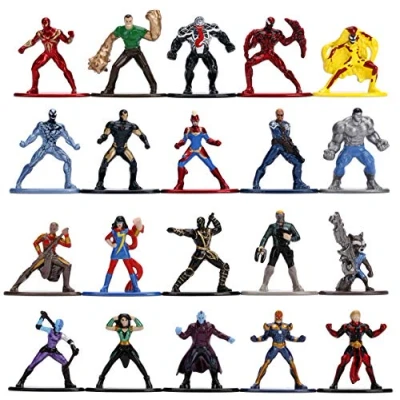 Imagen de Jada Set 20 Nano figuras de Personajes Marvel la película Avengers Civil War, en Metal Fundido a Presión, Licencia Oficial, 4 cm, Coleccionismo, para Niños Partir 8 Años y Adultos