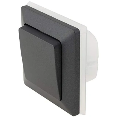 Imagen de Conmutador MILOS IP44, antracita mate, terminal de tornillo