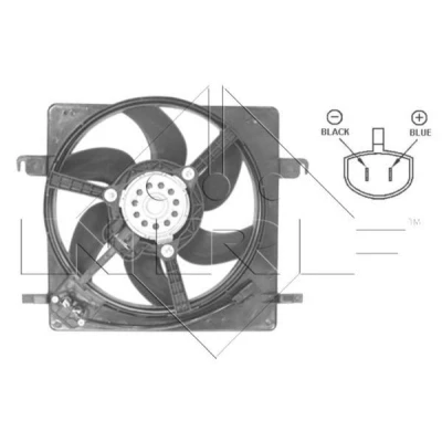 Imagen de NRF 47037 Ventilador de radiador 335 12 250 con bastidor (armazón), resistencia carga FORD: KA Hatchback
