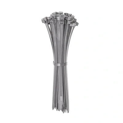 Imagen de ERKO Bridas Para Cables Gris 200 x 3,6 mm 100 piezas, corto, soporte el recorrido del cable, Resistente a temperatura, Oficina, Hogar, Exteriores