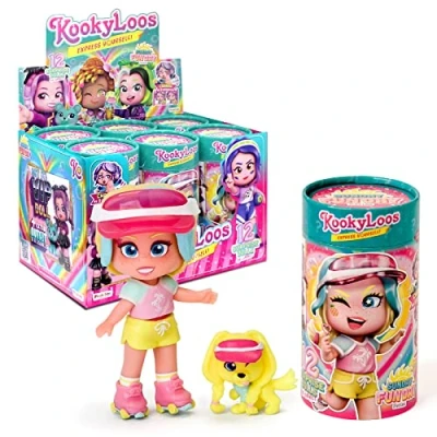 Imagen de KOOKYLOOS Sunday Funday Muñeca sorpresa coleccionable con accesorios de moda, zapatos, vestidos y juguetes, 3 expresiones divertidas, Incluye 6 muñecas la serie (Caja B)