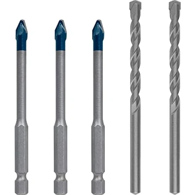 Imagen de Bosch Professional 5 piezas Set de brocas Expert HEX 9 HardCeramic (para Tejas, Baldosas, Ø 6xLongitud 100; 90; 90 mm, accesorios Taladro impacto rotativo)