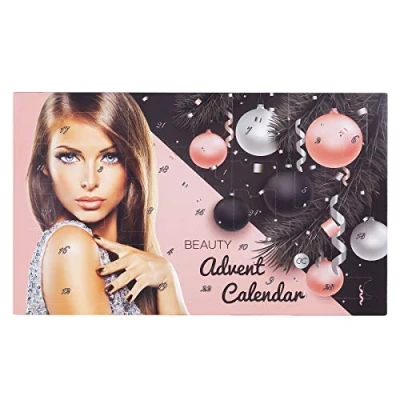 Imagen de Accentracalendario de Adviento belleza con 24 artículos maquillaje&amp; cosméticos calendario maquillaje mujeres brillo labios, rímel, esmalte uñas, sombras ojos, aplicadores y más
