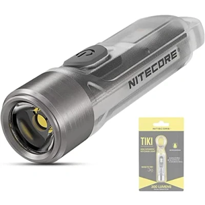 Imagen de Nitecore Tiki Linterna Llavero 300 Lumens con Luz Blanco y Modo Ultravioleta Potente Recargable por USB 12 Gramos 55 milímetros
