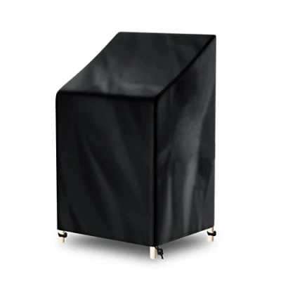 Imagen de AWNIC 420D Poliéster Funda para Sillas Apilables Apiladas Jardín Impermeable Resistente 65X75X120cm