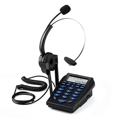 Imagen de Bewinner Mini Kit de Business Office Teléfono Centro Llamadas Tráfico Cancelación Ruido Auriculares Multifuncional Línea Conexión 3.5 a mm