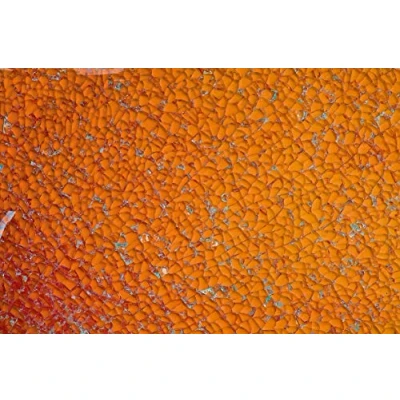 Imagen de Plancha de Mosaico Glorex Crackle, Cristal, Naranja, 15 x 0,5 27 cm